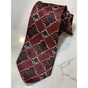 Vintage Rockabilly Geometric Tie 46.5 x 3.25 Hand Made Retro Ugly Disco MCM